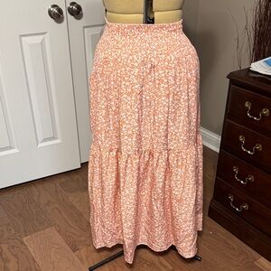 Floral Pink Maxi Skirt